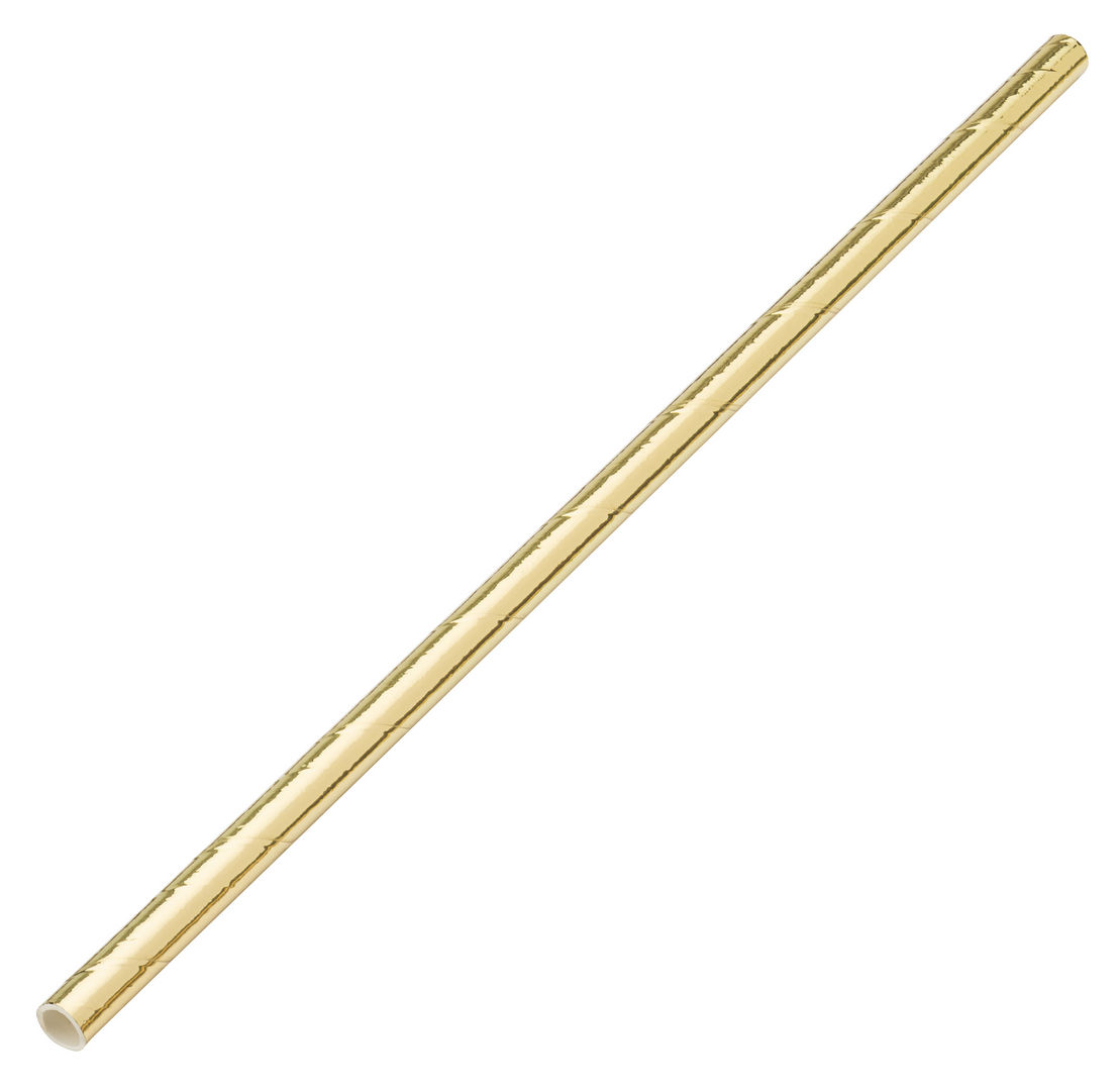 Paper Solid Gold Straw - F90102-000000-B01024 (Pack of 24)
